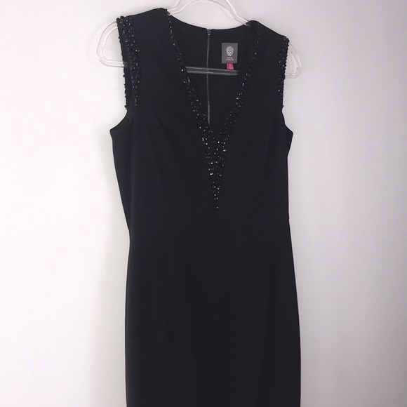 VINCE CAMUTO | 8 | Beaded V Neck | Dress - Picture 4 of 8